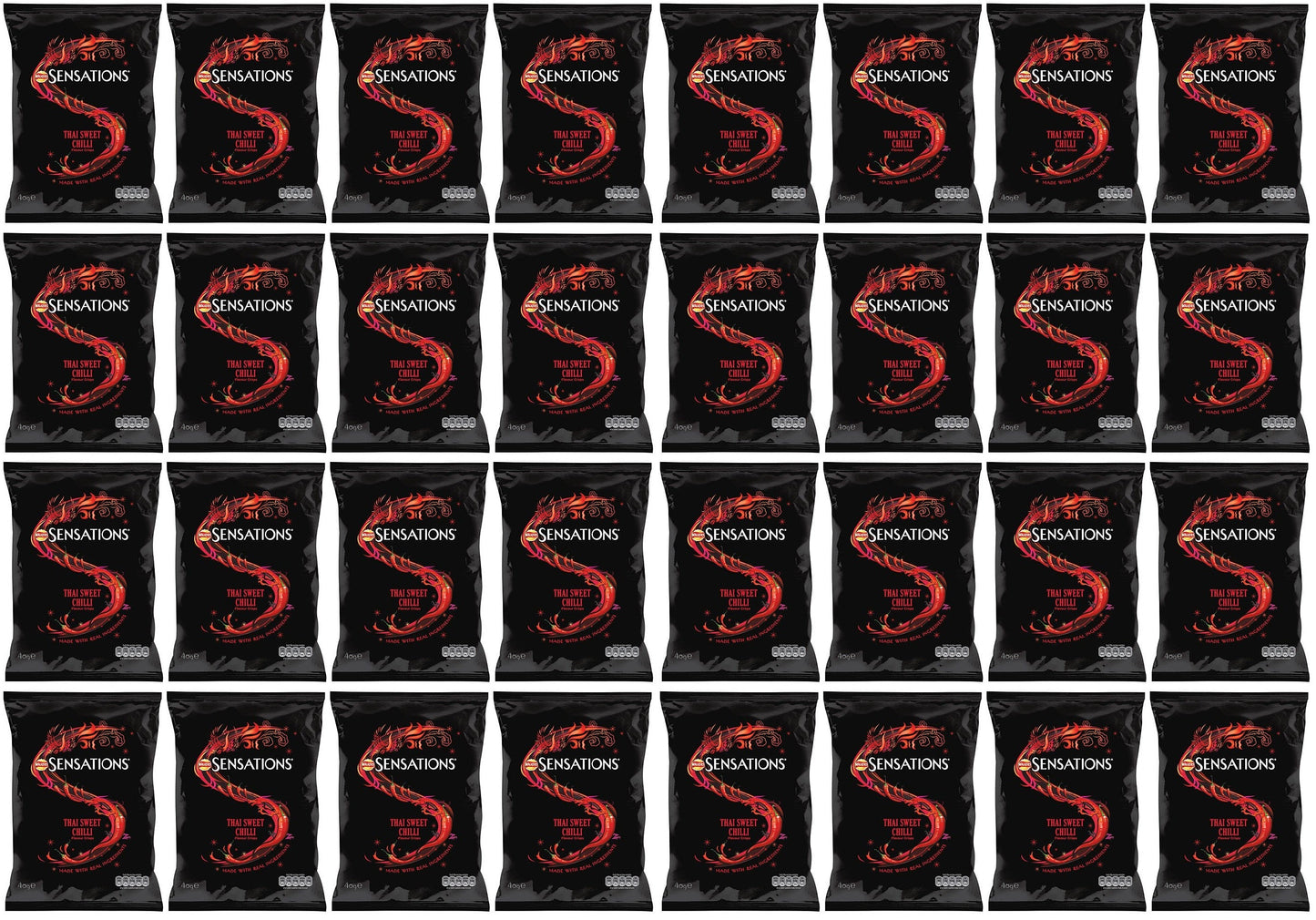 32 x Walkers Sensations Thai Sweet Chilli Crisps 40G