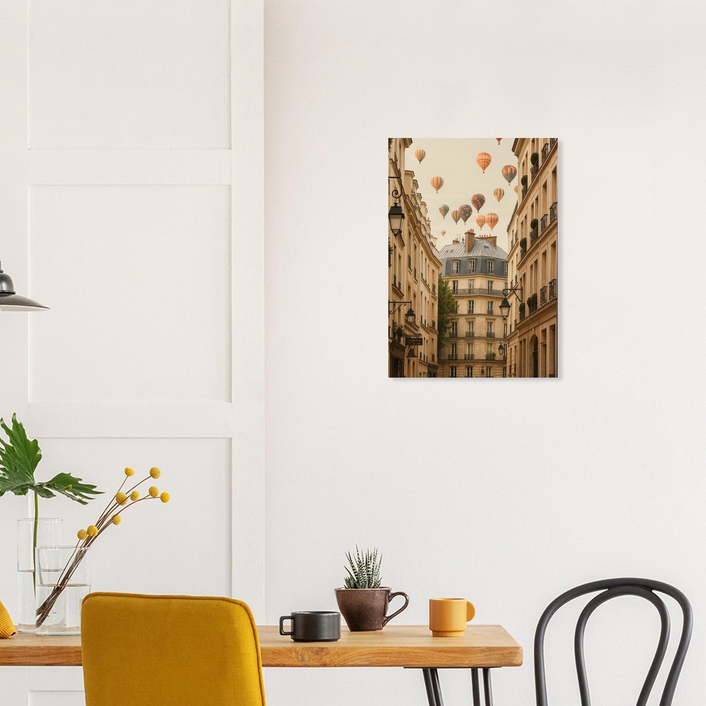 Hot Air Balloons Over Montmartre, Paris – Stunning Art Poster
