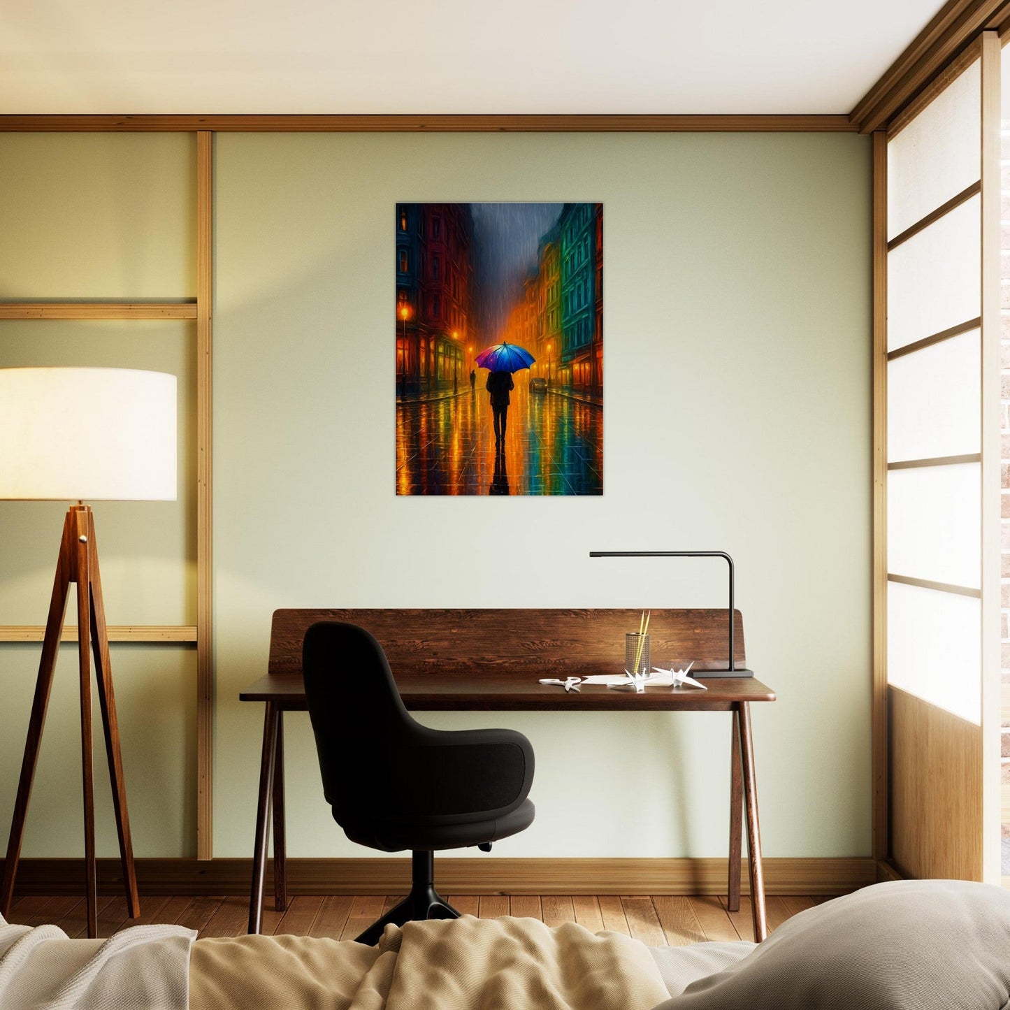 Moody Urban Street Scene Poster