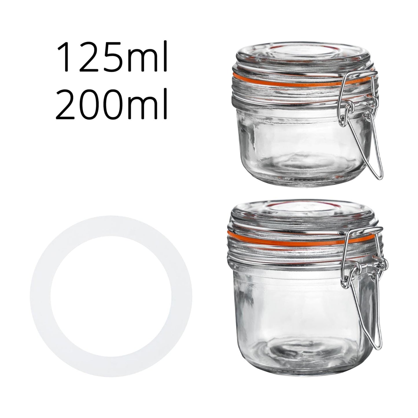 Medium Glass Storage Jar Seals - Pack of Six