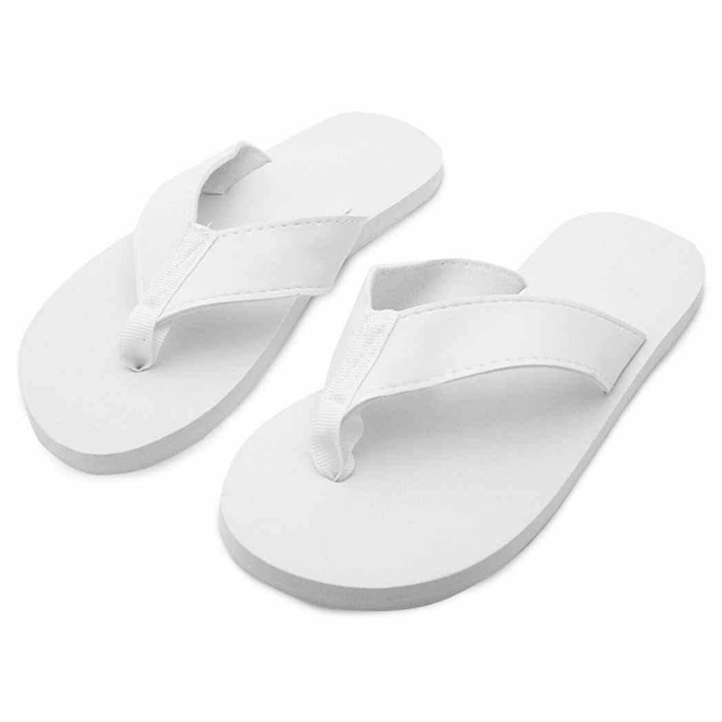 Flo "Bring me Prosecco" Sand Imprint Flip Flops White, Large