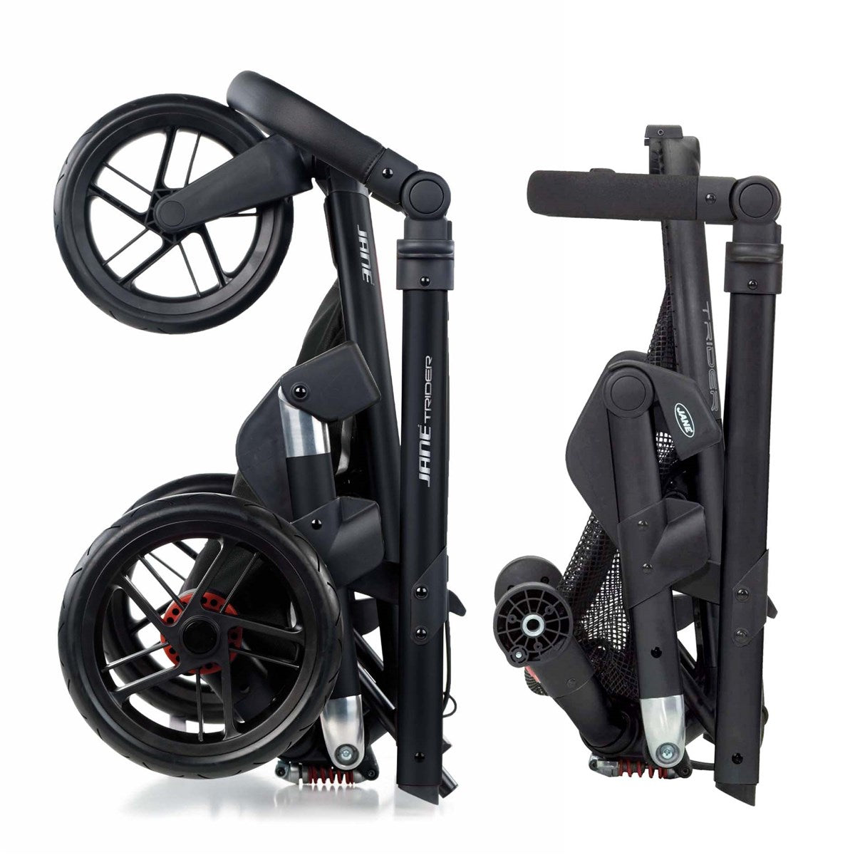 Jané Trider Travel System Bundle with Transporter Plus & Koos R1 i-Size Car Seat, Black