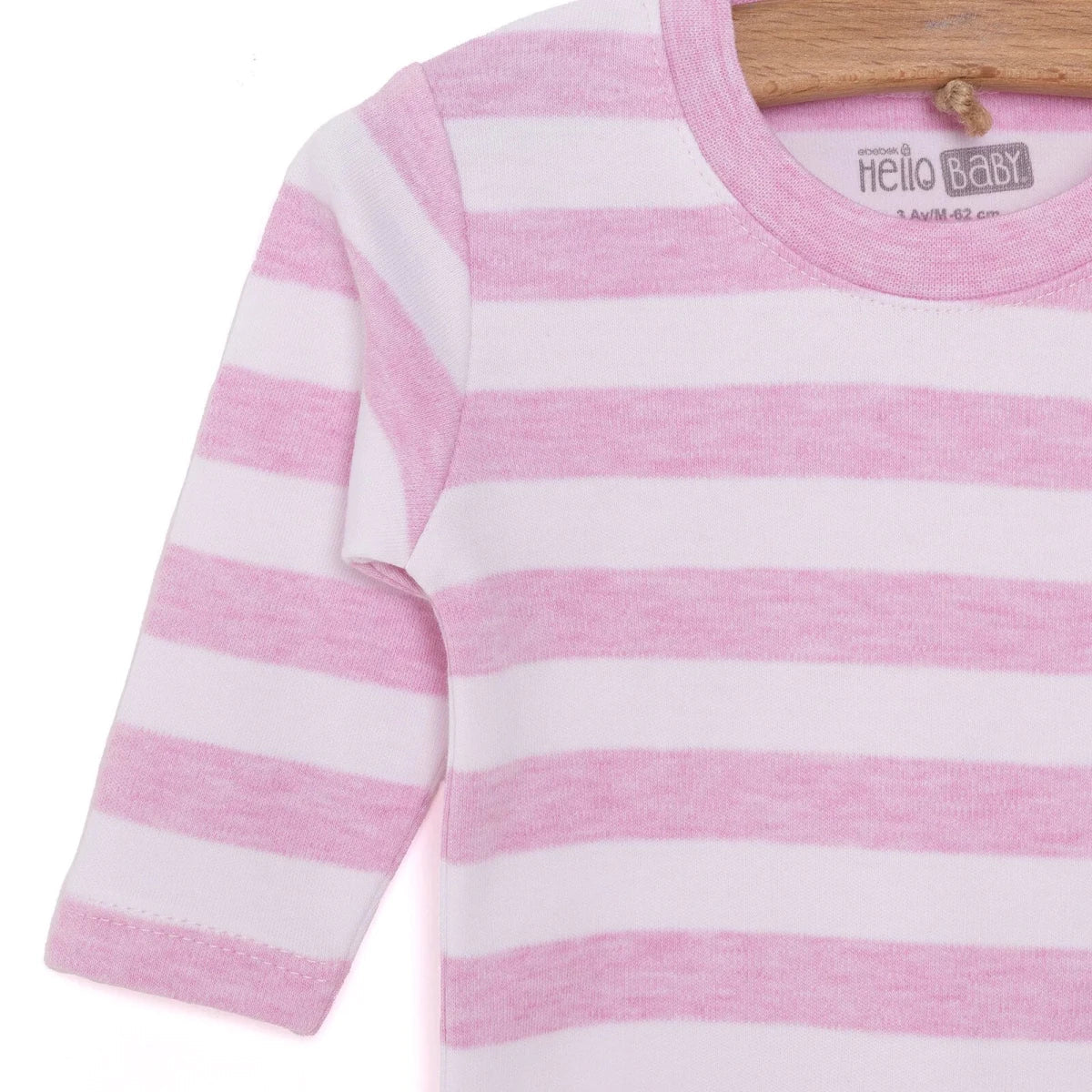 HelloBaby Unisex Sweatshirt-Footless Bottom - Light Pink