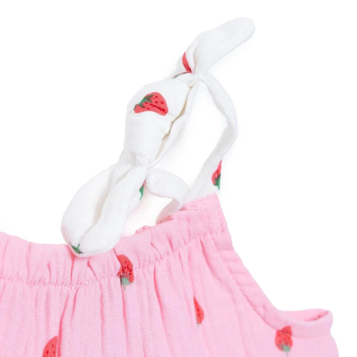 HelloBaby Girls Dress Buttoned Berry Belle Crew Neck Short Sleeve - Pink Printed