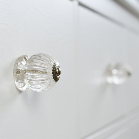 Button Glass Door Knob