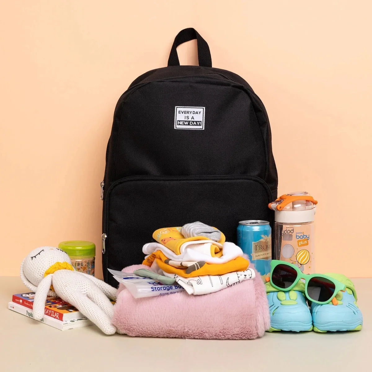 baby mom Everyday Baby Care Backpack - Black