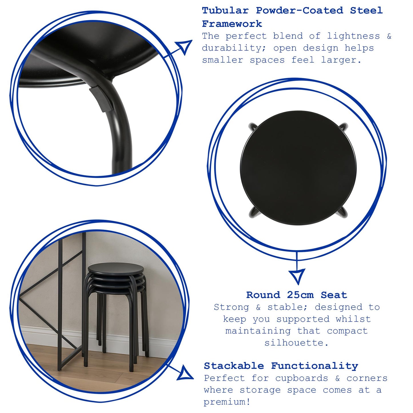Metal Stacking Stool