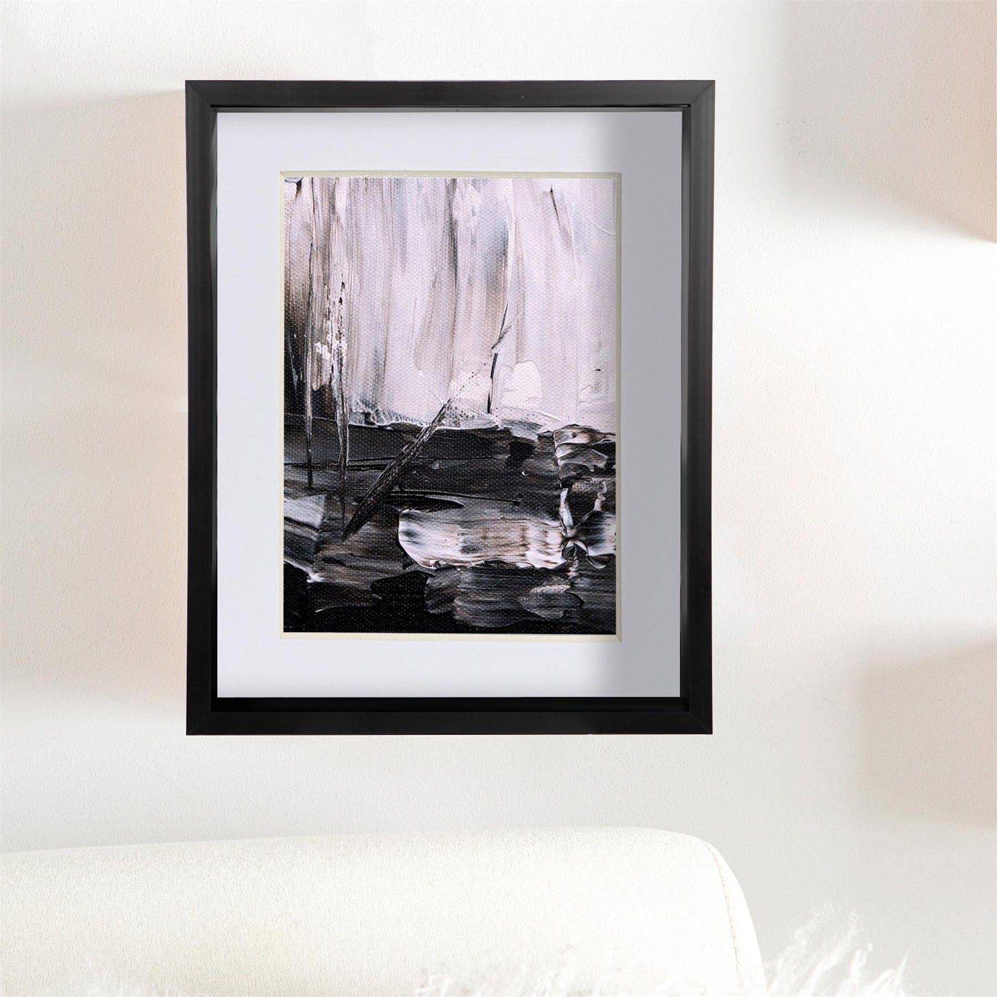 8" x 10" Black 3D Deep Box Photo Frame - with 5" x 7" Mount