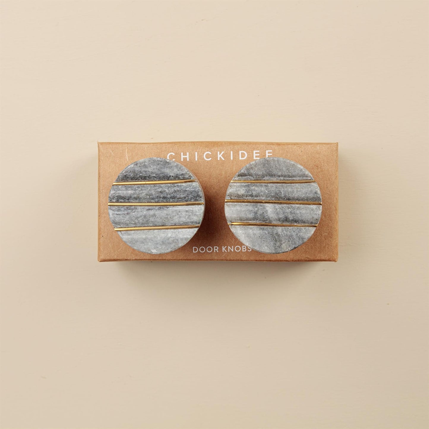Giana Grey Marble Round Drawer Knobs
