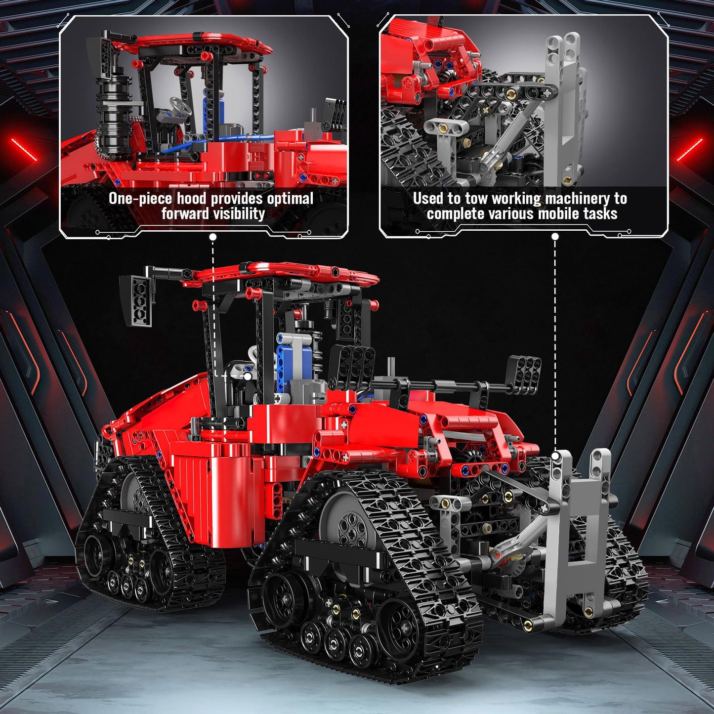 Mould King Pneumatic Crawler Tractor 18020
