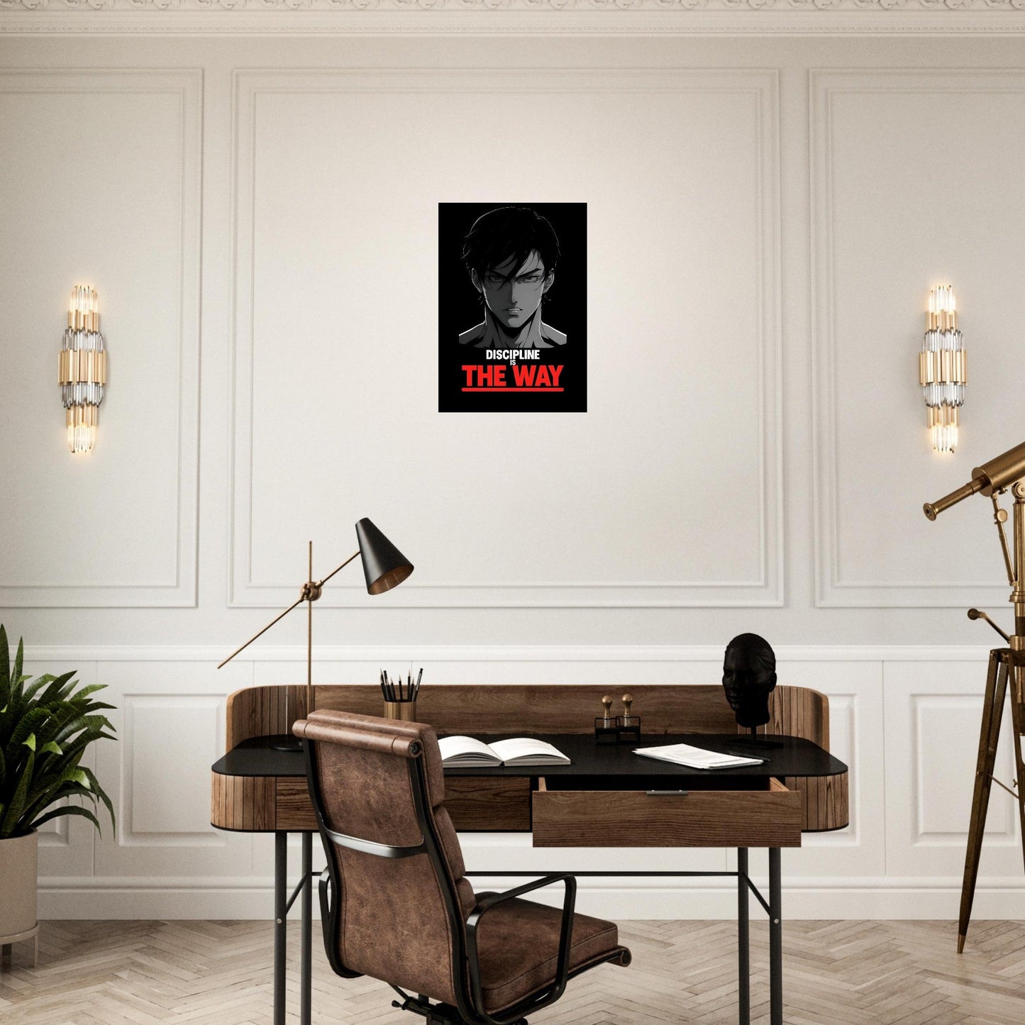 Discipline is the Way - Anime Motivational Wall Art | Empowering Semi-Gloss Print | Inspirational Anime Poster for Home & Office Decor