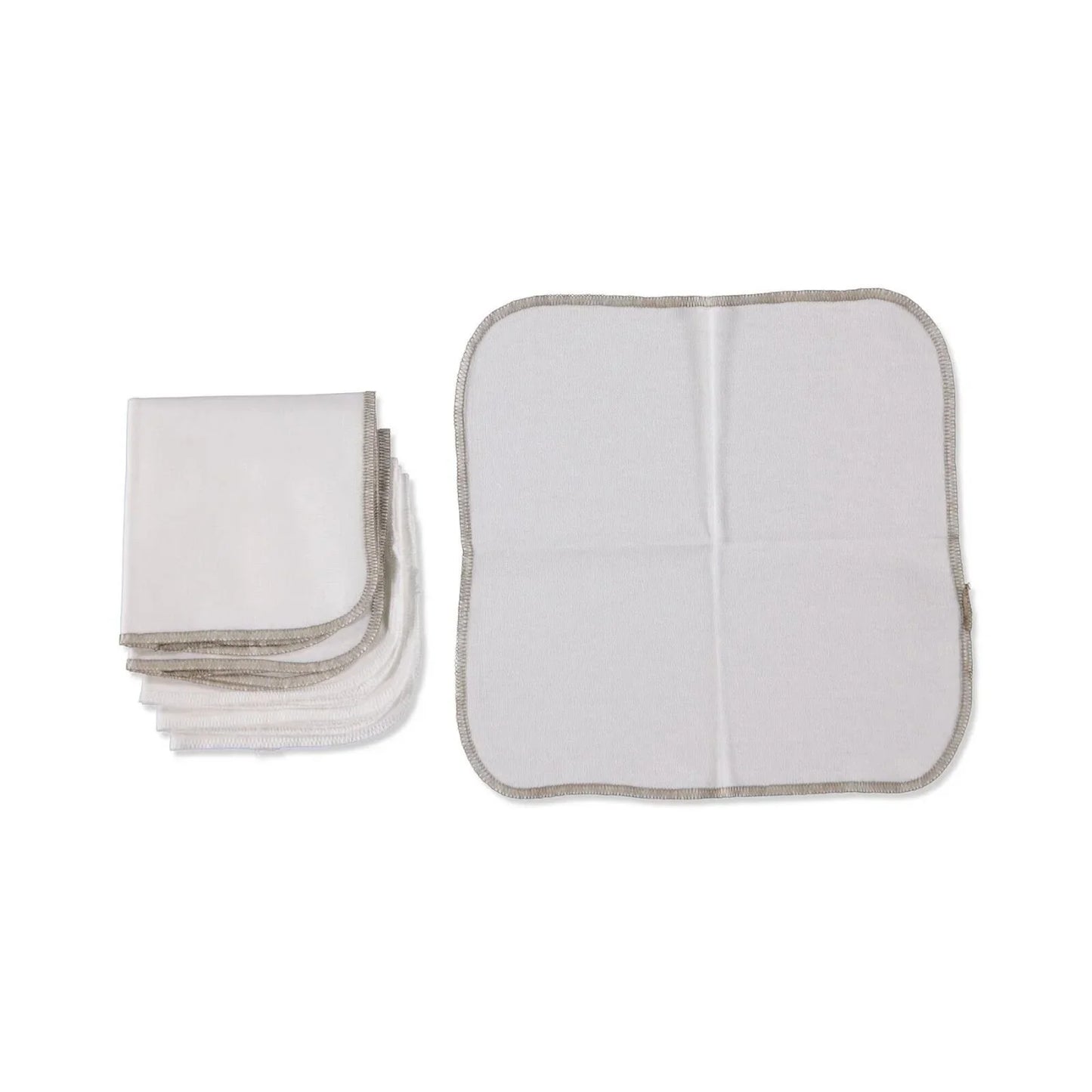 HelloBaby Baby Handkerchief 24x24cm 6-Pack Mouth Wipes - Ecru