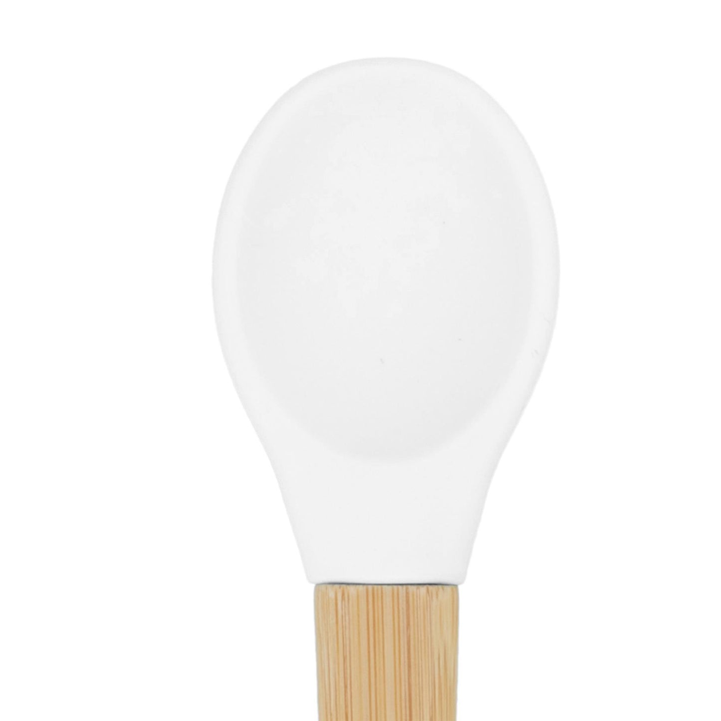 Soft Tip Bamboo Spoon - Silicone Tip