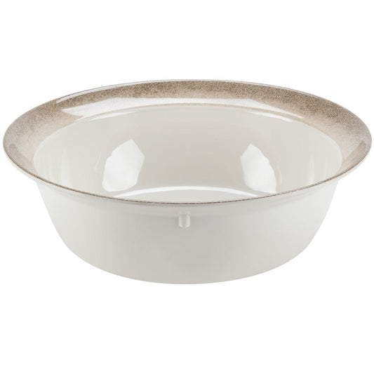 Jazz Round Melamine Bowl with Crackle-Finished Border 18" x 6"