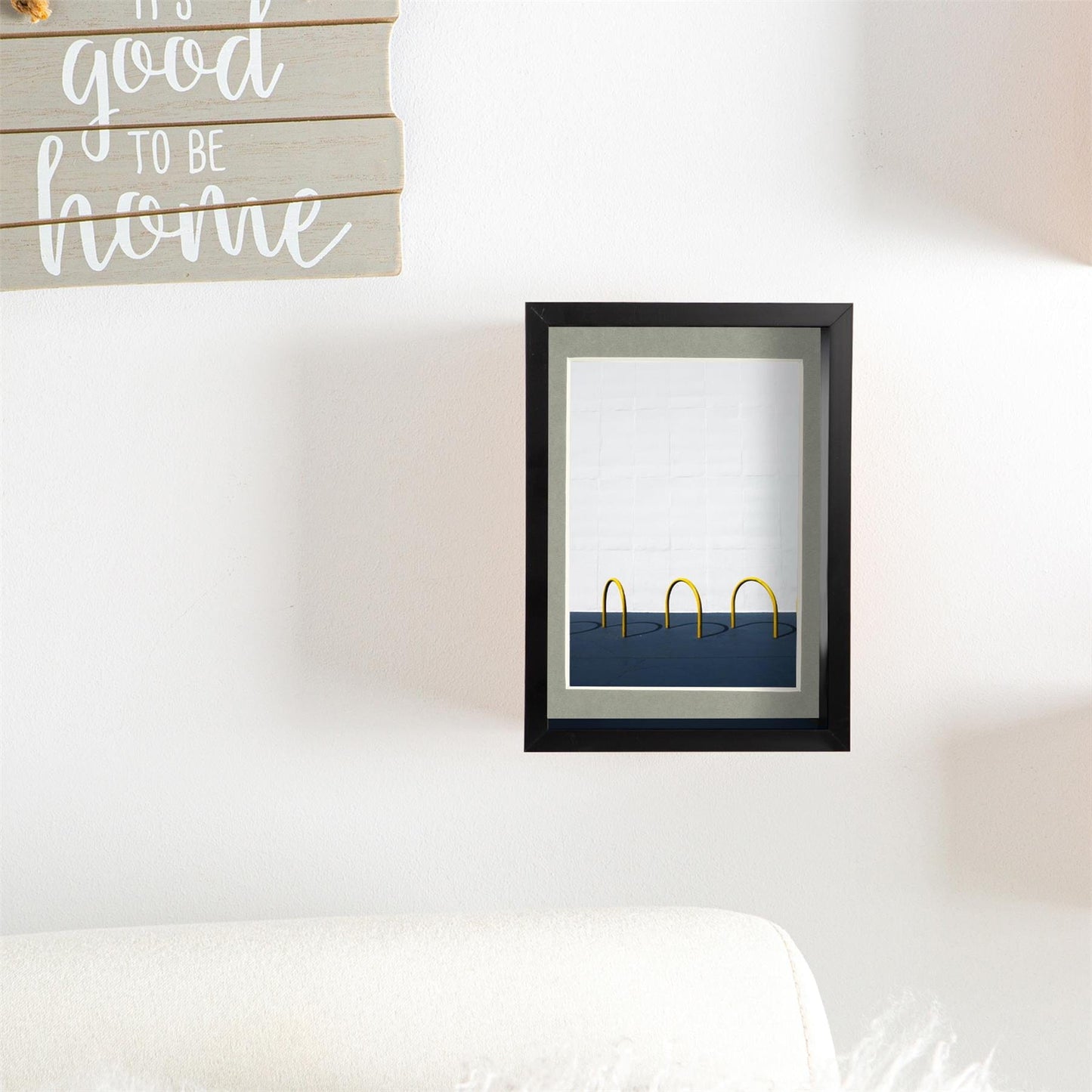 5" x 7" Black 3D Deep Box Photo Frame - with 4" x 6" Mount