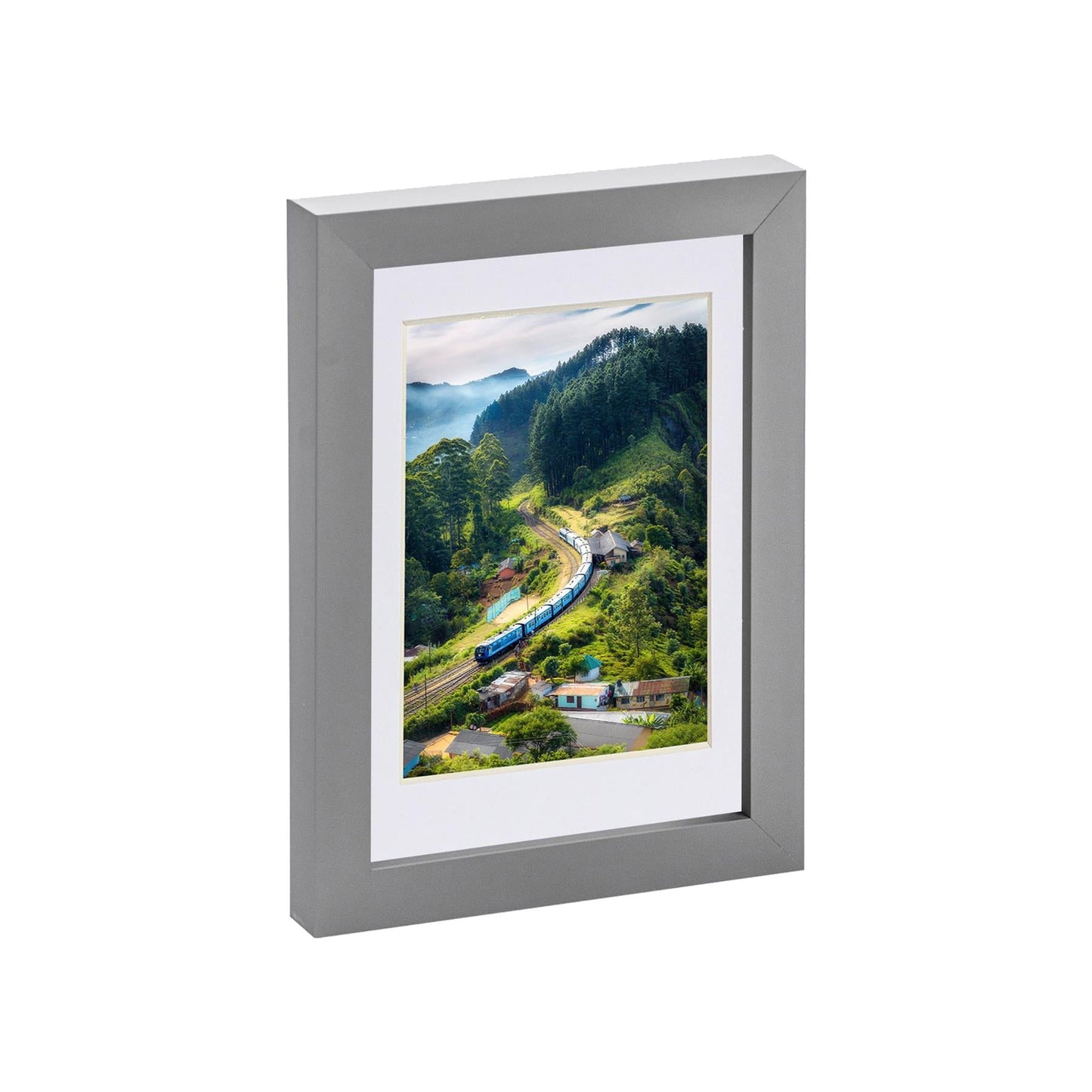Grey 5" x 7" Photo Frame with 4" x 6" Mount