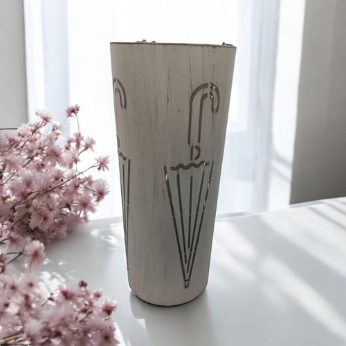 49CM CREAM METAL UMBRELLA STAND