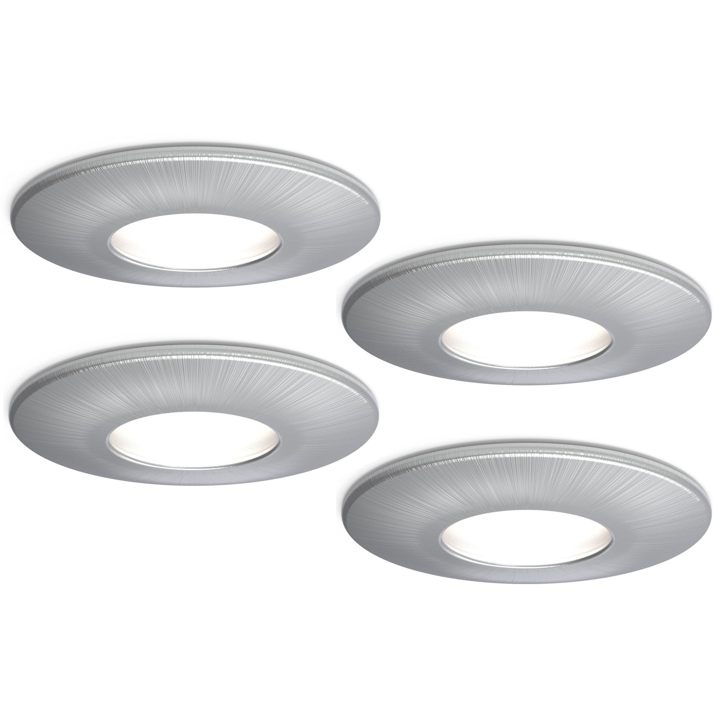4lite IP65 GU10 Fire-Rated Downlight - Satin Chrome