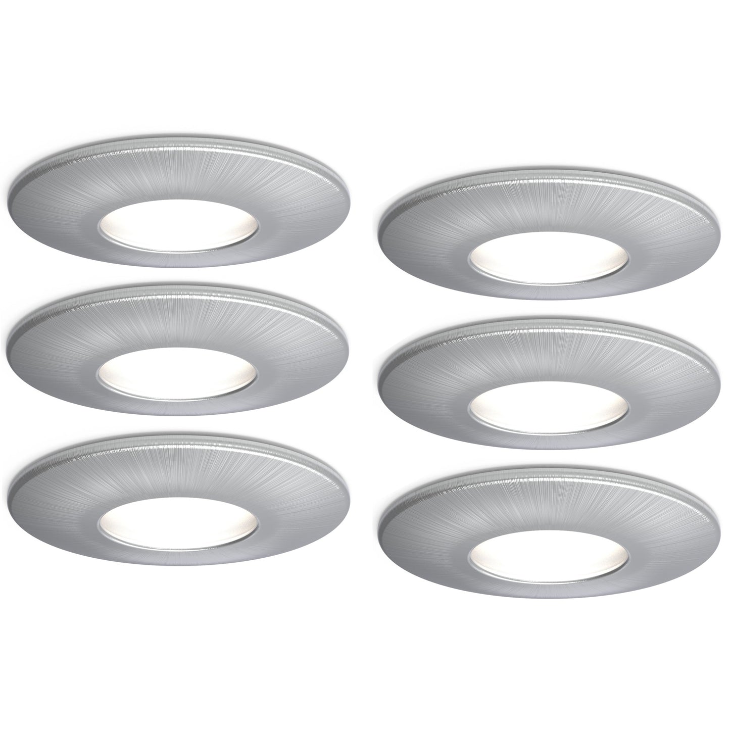 4lite IP65 GU10 Fire-Rated Downlight - Satin Chrome