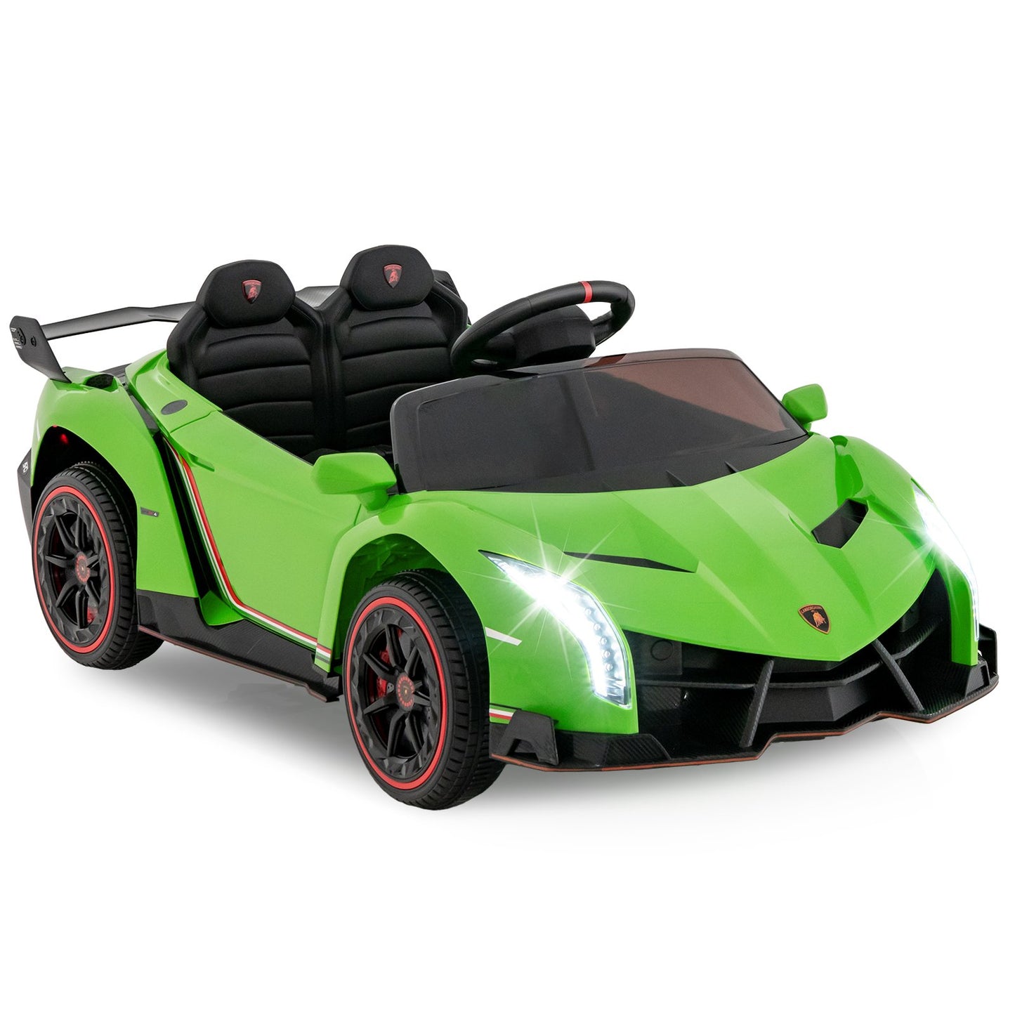 4WD Kids Ride On Sports Car Lamborghini with Taillights-Black