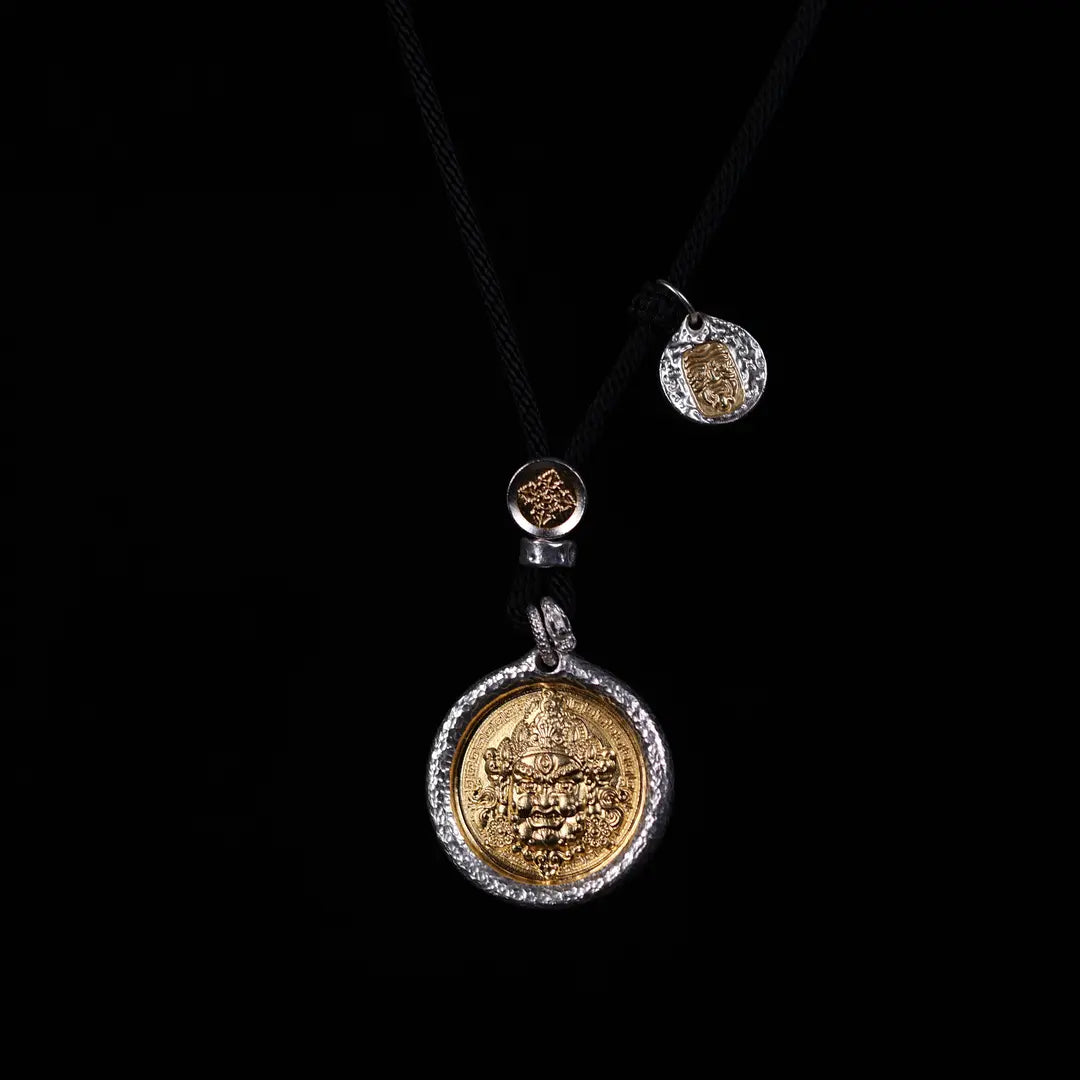 Yellow Jambhala Rhodium-Plated Necklace-35g