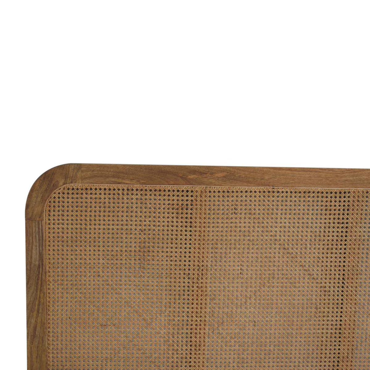 Artisan Furniture Solid Wood Rattan Bed, Beige