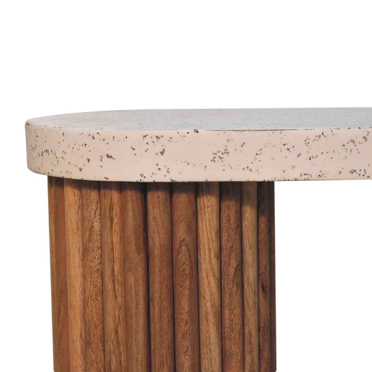 Artisan Furniture Solid Wood Serenity Terrazzo Coffee Table, Brown & Grey