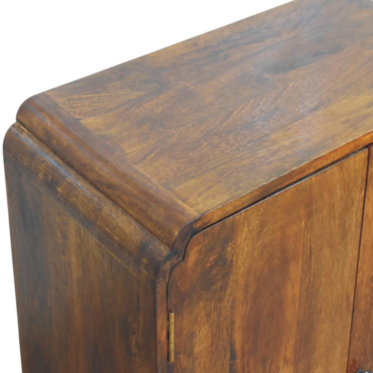 Artisan Furniture Solid Wood Newton Chestnut Cabinet, Double-Door Storage, Dark Brown