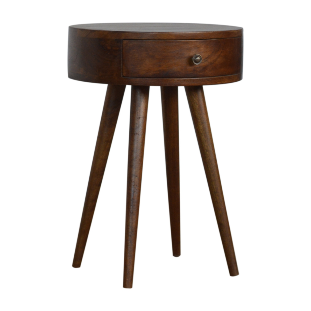 Artisan Furniture Solid Wood Nordic Chestnut Circular Bedside