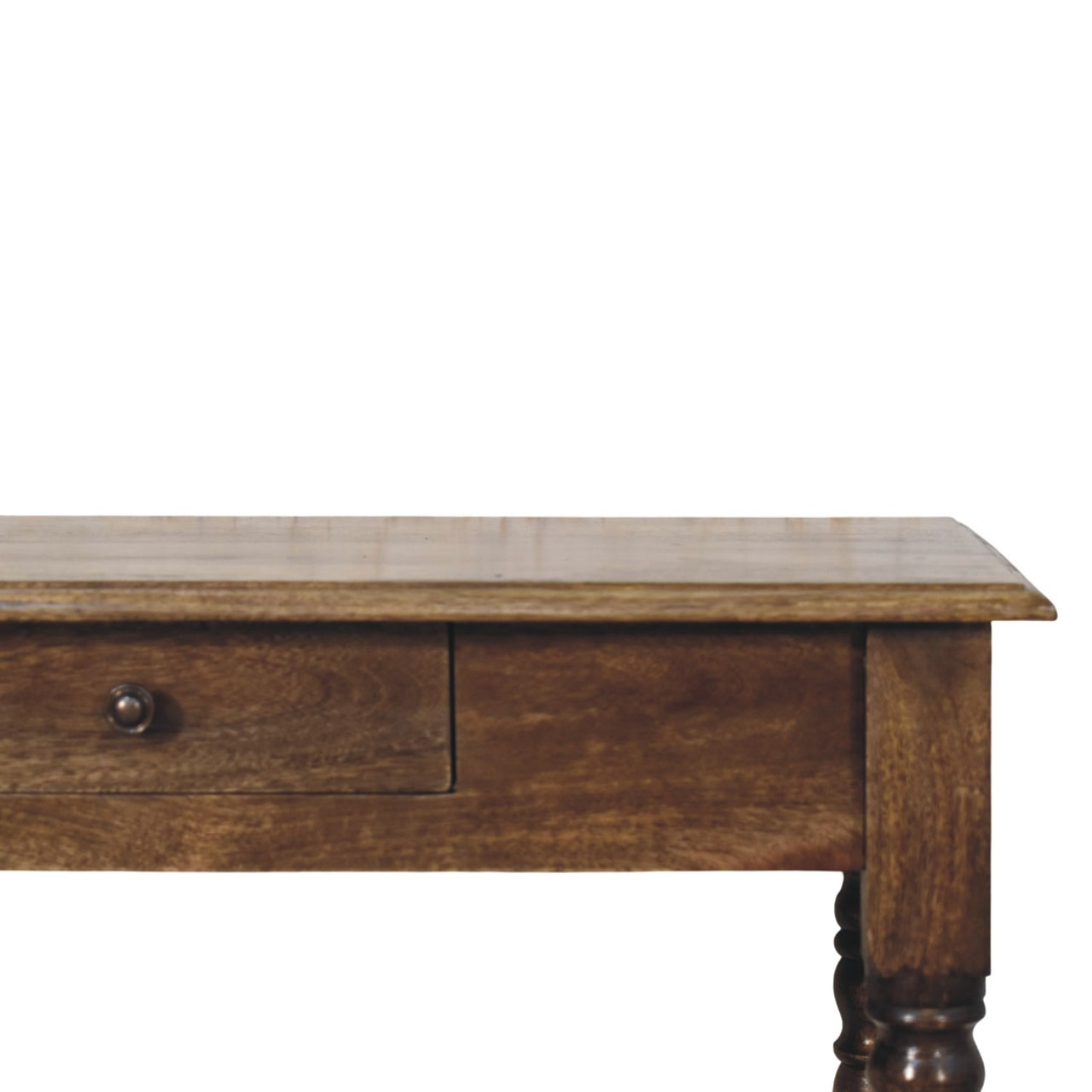 Artisan Furniture Solid Wood Heritage Turned-Leg Desk, 1 Drawer, Brown
