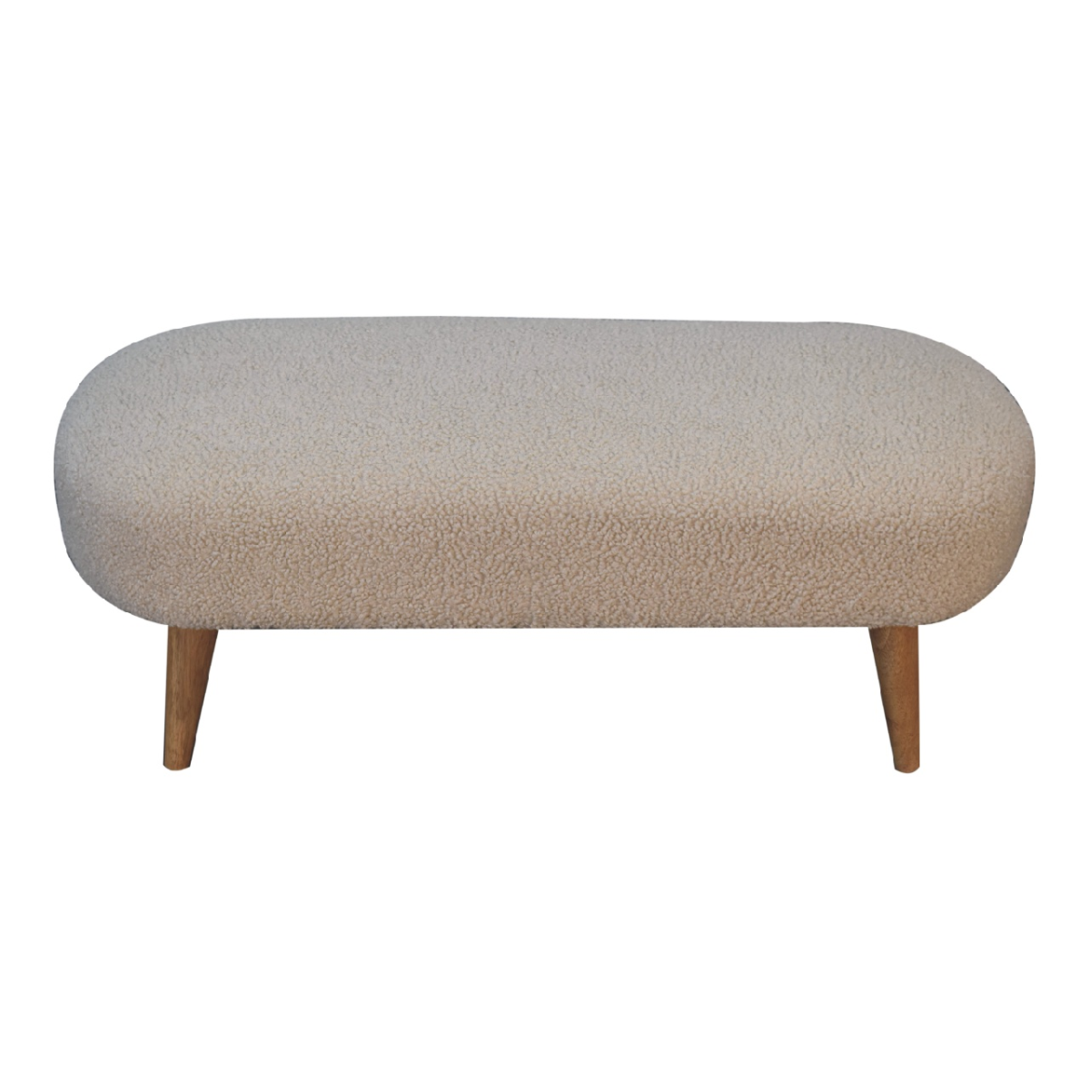 Artisan Furniture Solid Wood Boucle Hallway Bench