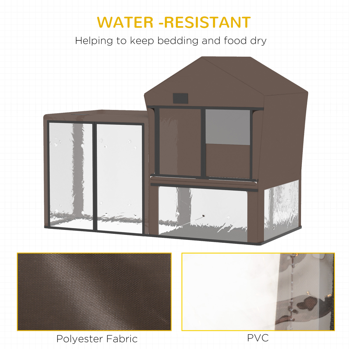 Rabbit Hutch Cover, Bunny Guinea Pig Cage Protector Water-Resistant Cover