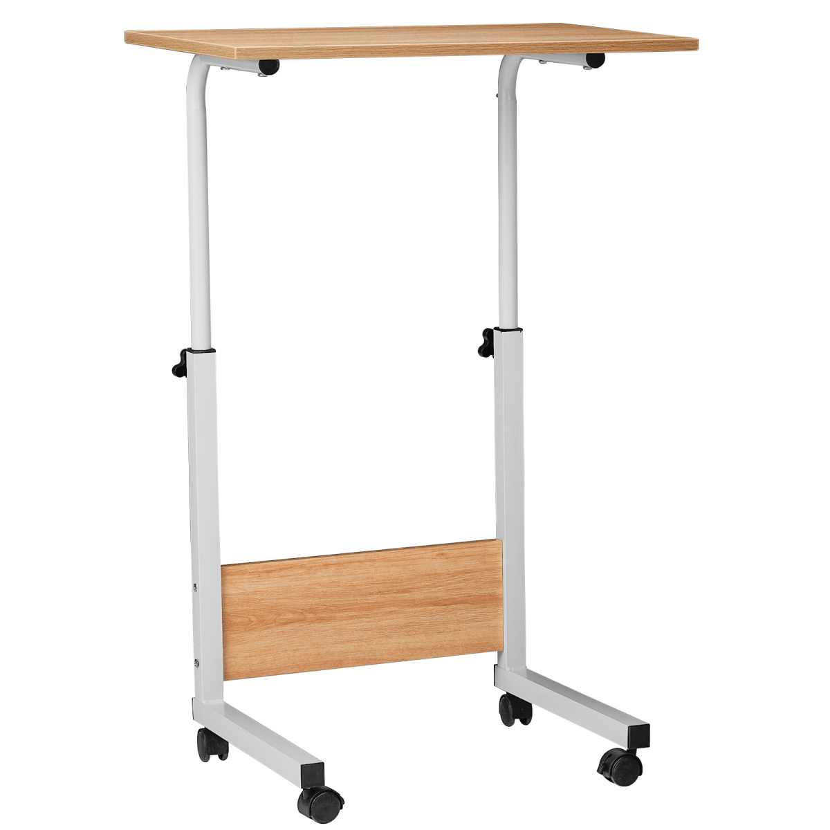 Adjustable Oak-Finish P2 Particle Board Computer Desk (60cm) - Versatile & Space-Saving