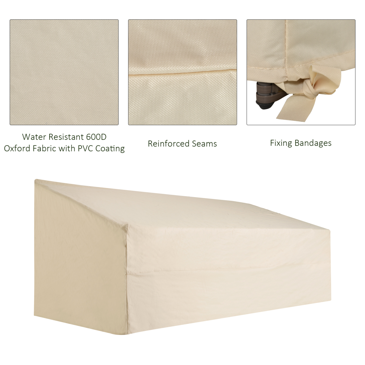 Waterproof Furniture Cover For 3 Seat Sofa, 218Lx111Wx101H cm