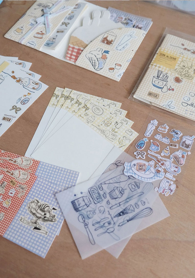 A Gator Life | Cream Bunny Journal Material Pack