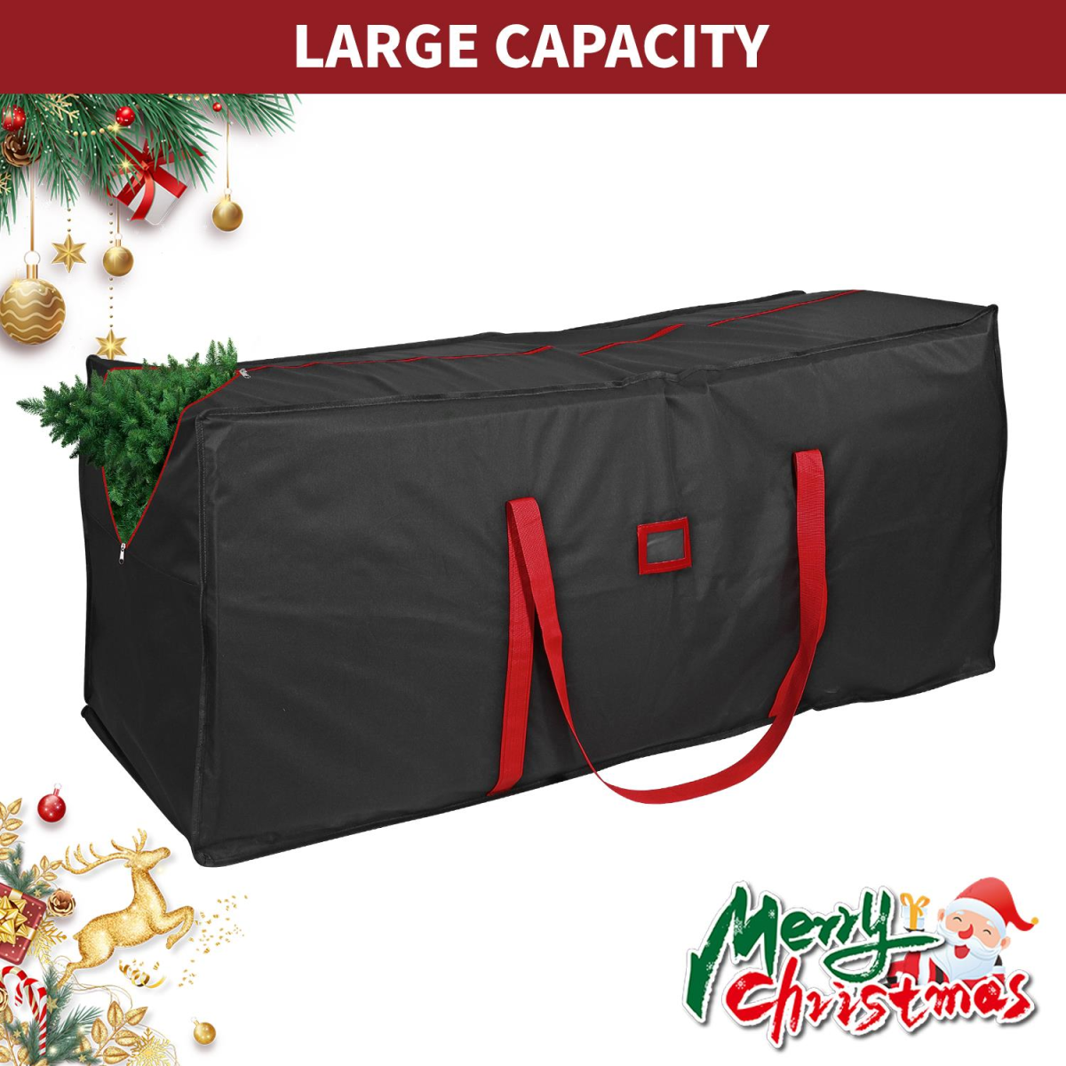 VINSANI BLACK XMAS TREE STORAGE BAG 1010451