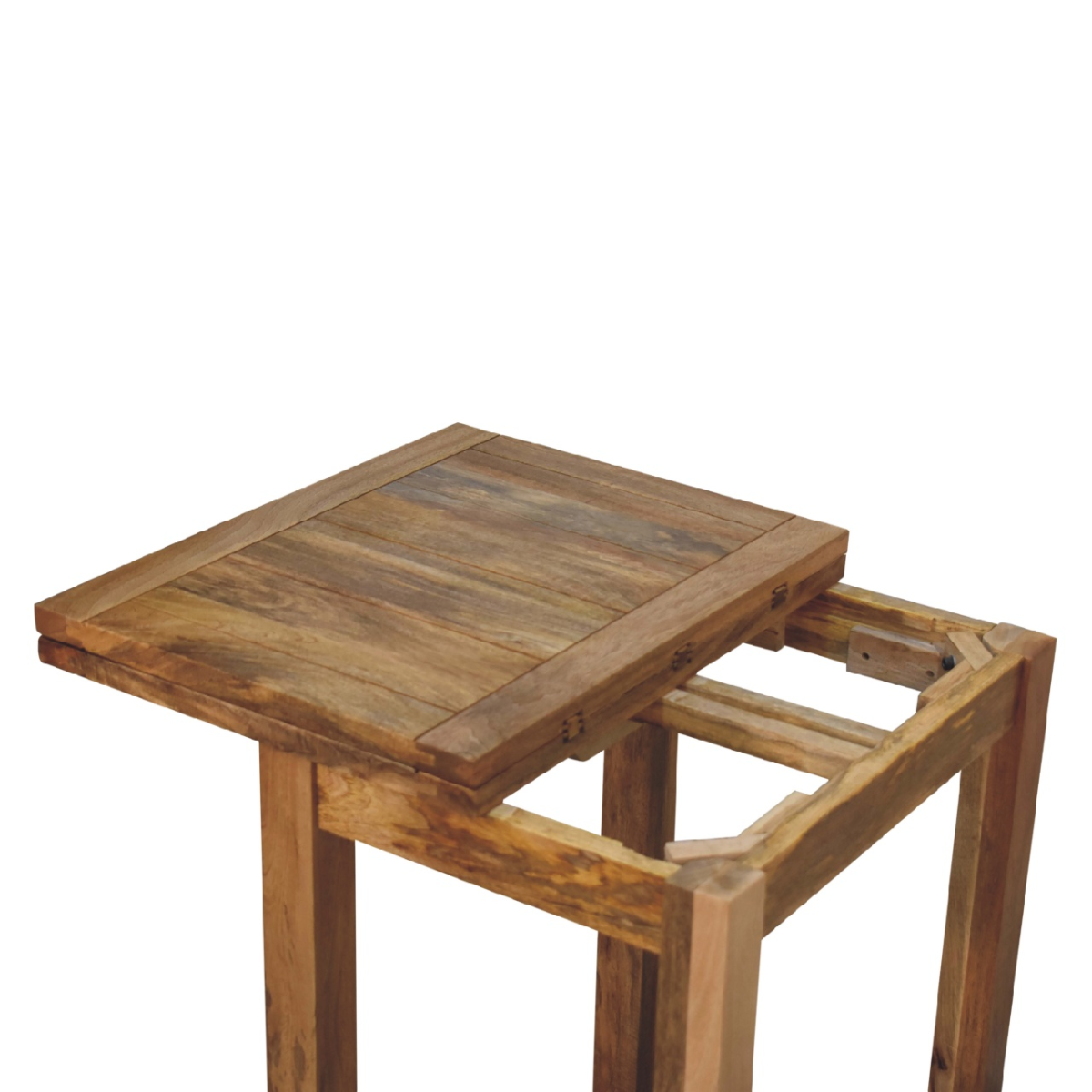 Artisan Furniture Solid Wood Mini Oak-ish Butterfly Dining Table, Brown