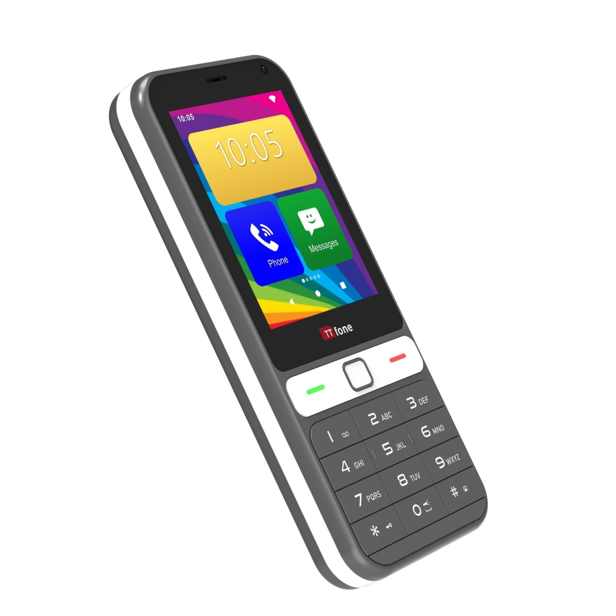 TTfone TT280 – WhatsApp 4G Phone, WhatsApp keypad phone, WhatsApp video call phone, compatible with Three SIM and supplied with a mains charger.