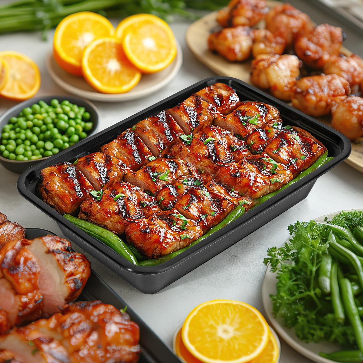 VINSANI 10pk 1 COMPARTMENT MEAL PREP CONTAINERS 1010423 X 3