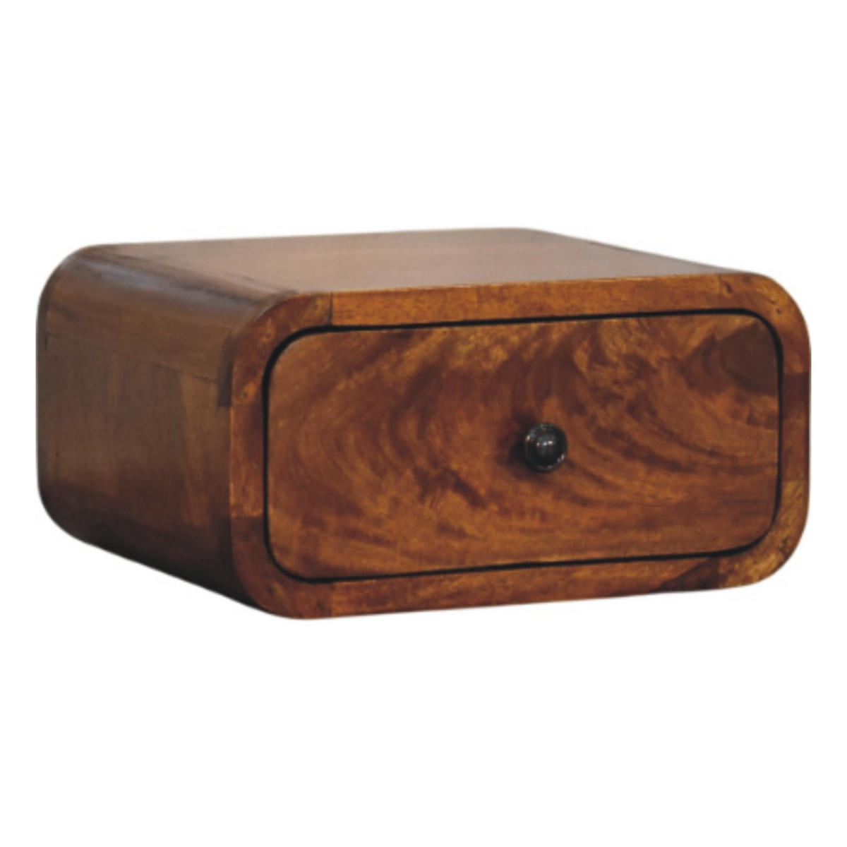 Artisan Furniture Solid Wood Avora Mini Wall-Mounted Chestnut 1 Drawer Nightstand