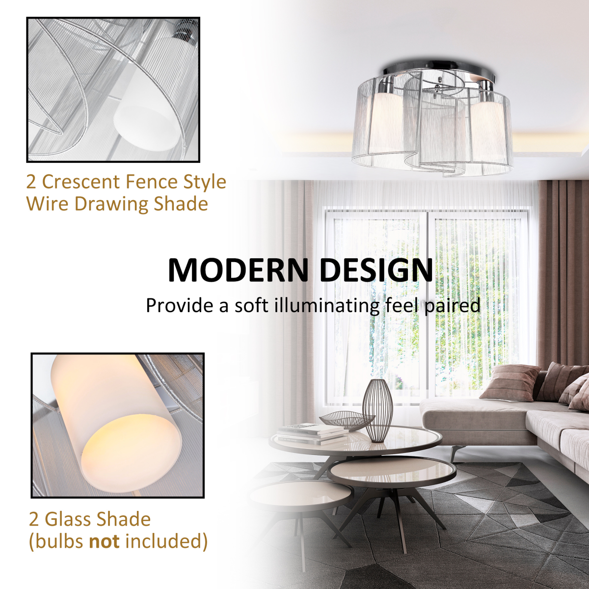 Modern Design Mini Style Flush Mount Ceiling Light with Flush Metal White