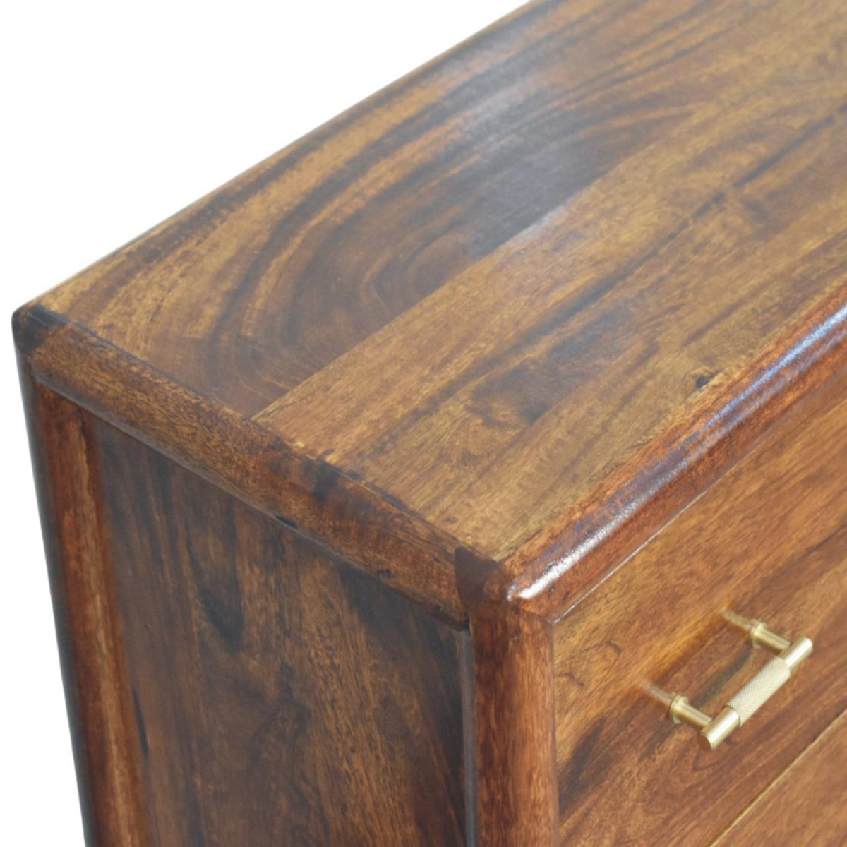 Artisan Furniture Solid Wood Regency 3-Drawer Chest, Dark Brown