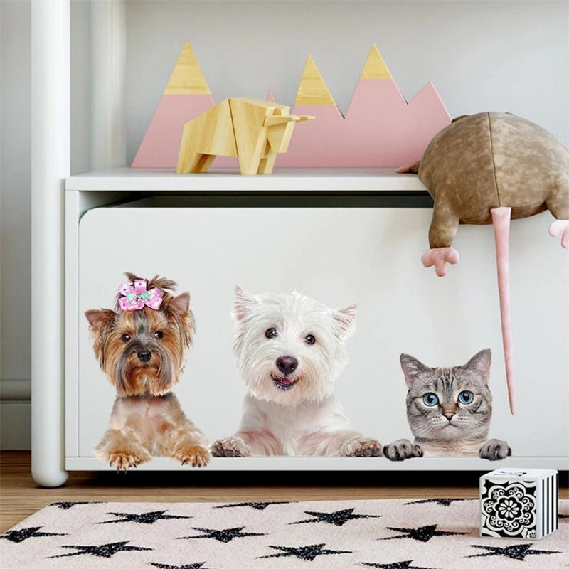 MINISO Cute Animal Wall Stickers - Waterproof Decor for Home & Office