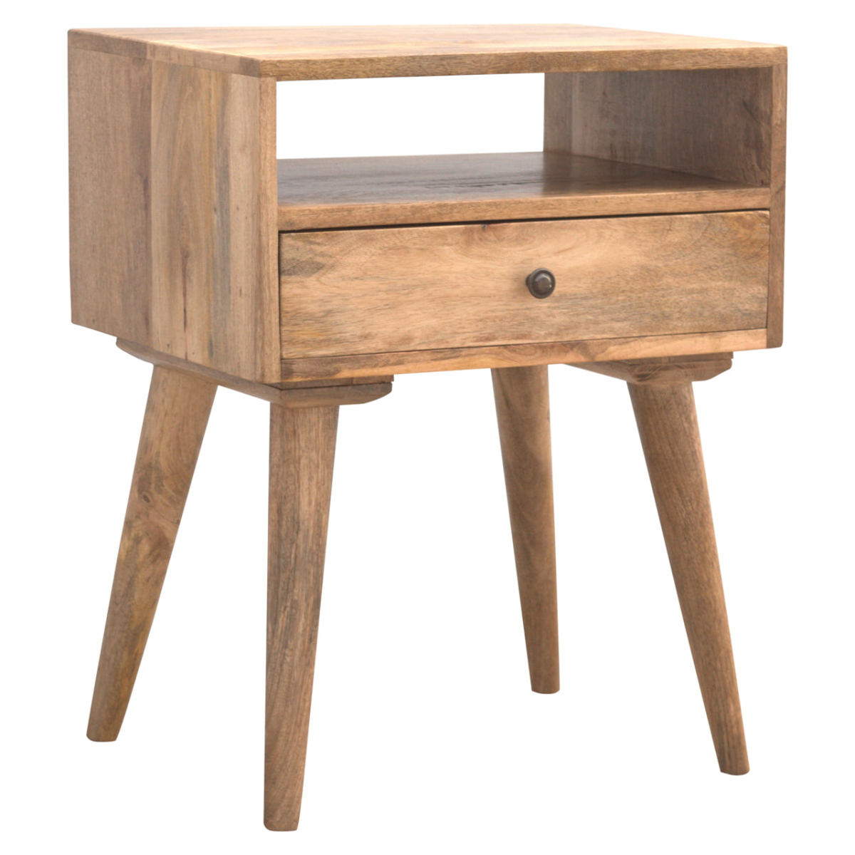 Artisan Furniture Solid Wood Modern Bedside with Open Slot