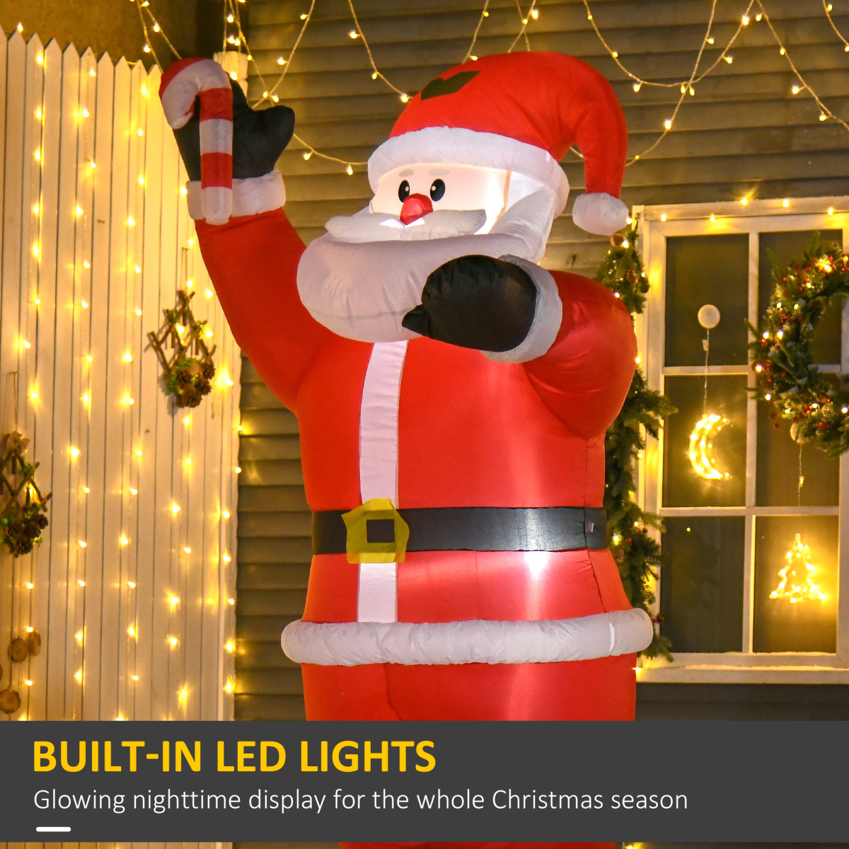 Inflatable Christmas Santa Claus Air Blown Decoration Yard
