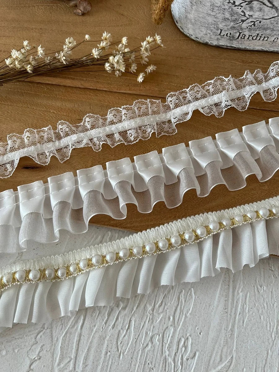 Chiffon Lace Ribbons - Eco-Friendly Decorative Trim Fabric 4cm