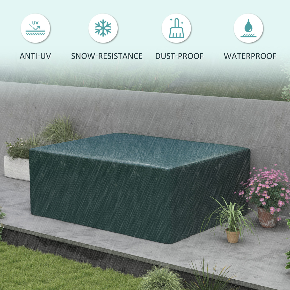 Large Patio Set Cover Outdoor Garden Furniture Cover Waterproof