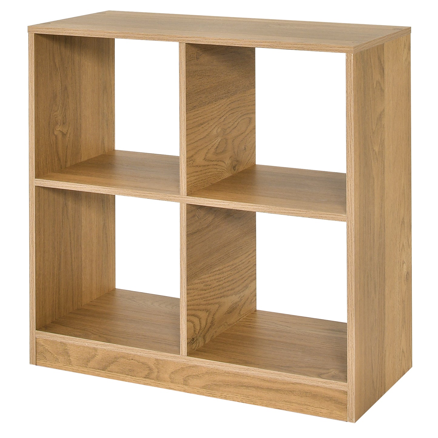 4-cube Wooden Storage Cabinet with Anti-Toppling Device -White
