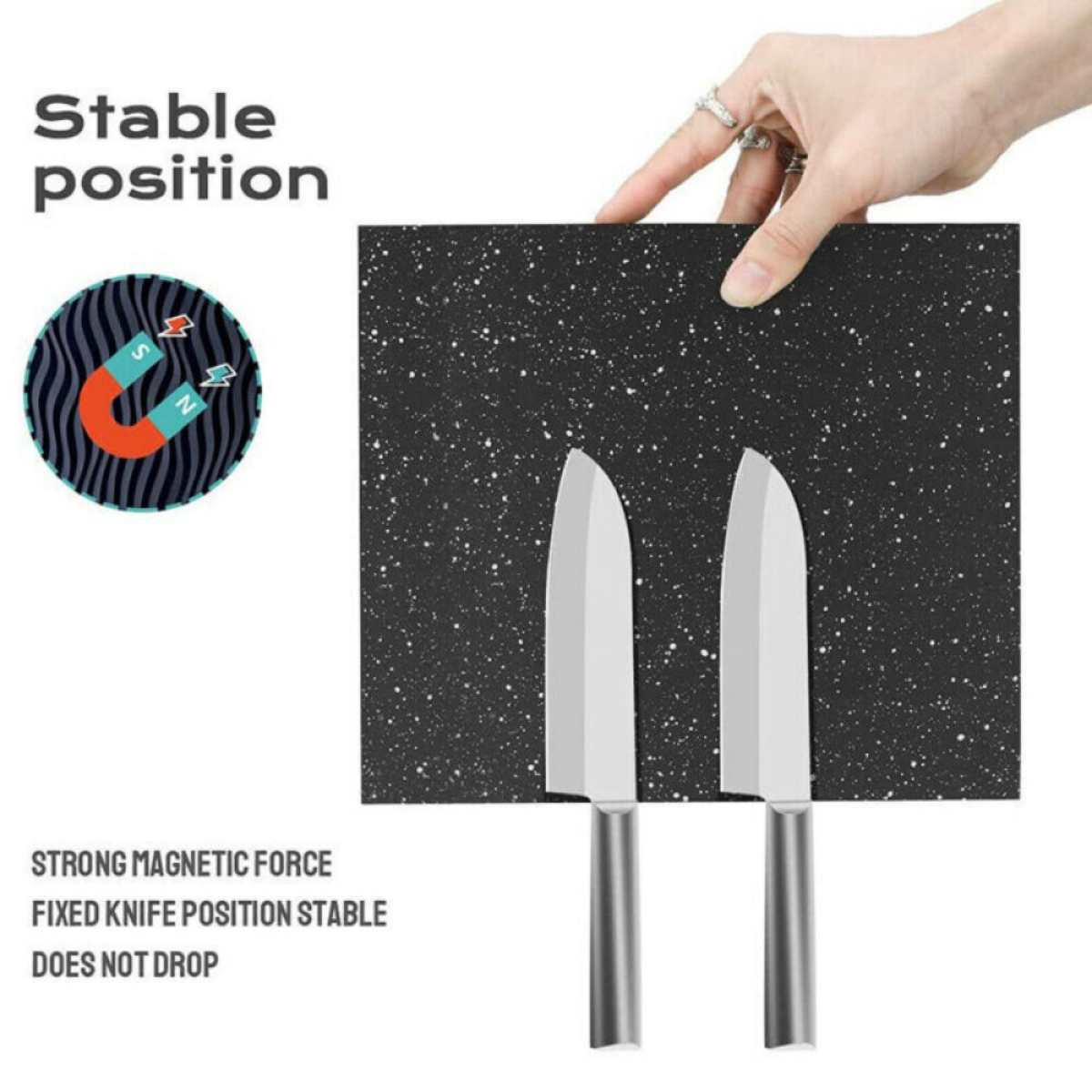 Magnetic Knife Holder Knife Block Rack Kitchen Organisation Cutlery Set Storage