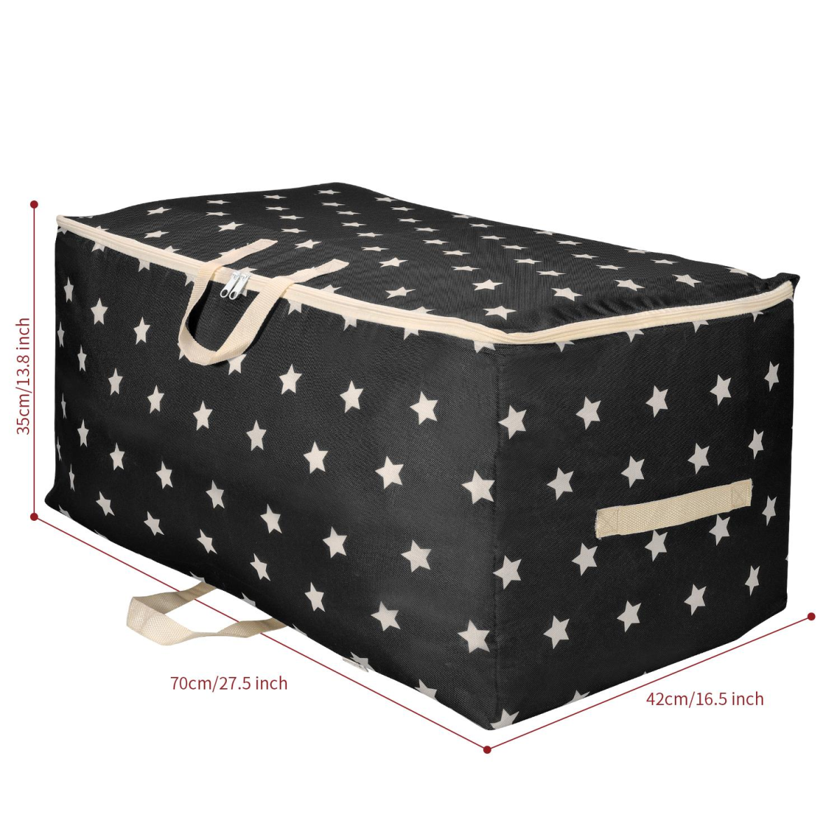 VINSANI 3pc STORAGE BAGS BLACK STAR MEDIUM 0000342